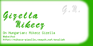 gizella mikecz business card